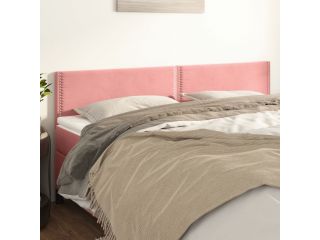 vidaXL Čelo postele 2 ks růžové 90x5x78/88 cm samet