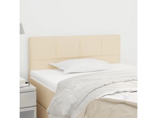 vidaXL Čelo postele krémové 80 x 5 x 78/88 cm textil