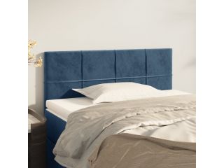 Čelo postele tmavě modré 80 x 5 x 78/88 cm samet