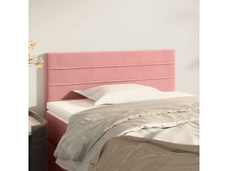 Čelo postele růžové 100x5x78/88 cm samet
