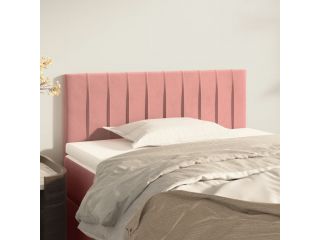 vidaXL Čelo postele růžové 90x5x78/88 cm samet