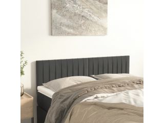 vidaXL Čela postele 2 ks tmavě šedá 72 x 5 x 78/88 cm samet