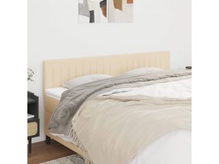 vidaXL Čelo postele 2 ks krémové 80 x 5 x 78/88 cm textil