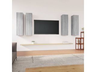 vidaXL TV skříňky 4 ks šedé sonoma 30,5 x 30 x 110 cm kompozitní dřevo