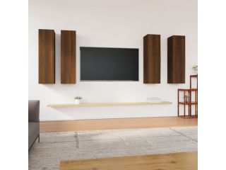 vidaXL TV skříňky 4 ks hnědý dub 30,5 x 30 x 110 cm kompozitní dřevo