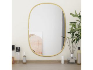 Nástěnné zrcadlo zlaté 50 x 35 cm