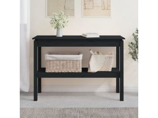 Konzolový stolek černý 110 x 40 x 75 cm masivní borové dřevo