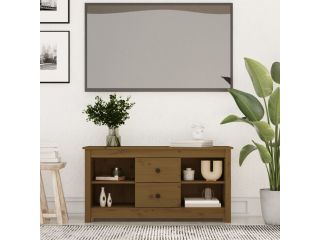 TV skříňka medově hnědá 103 x 36,5 x 52 cm masivní borové dřevo
