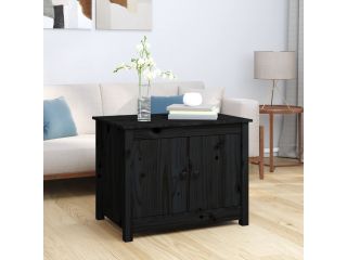 Konferenční stolek černý 71 x 49 x 55 cm masivní borové dřevo