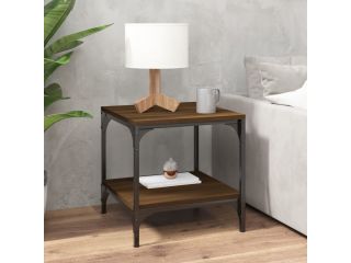 Odkládací stolek hnědý dub 40 x 40 x 40 cm kompozitní dřevo