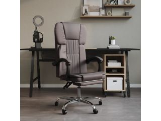 Polohovací kancelářská židle šedá umělá kůže