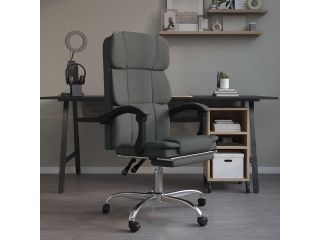 Polohovací kancelářská židle tmavě šedá textil