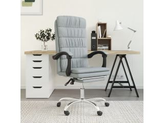 Polohovací kancelářská židle světle šedá textil