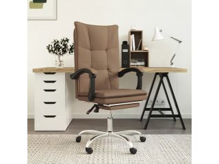 Polohovací kancelářská židle hnědá textil
