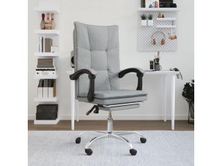 Polohovací kancelářská židle světle šedá textil