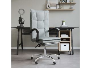 Polohovací kancelářská židle tmavě šedá textil