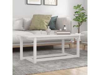 Konferenční stolek bílý 110 x 55 x 45 cm masivní borové dřevo