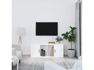 TV skříňka bílá 100 x 35 x 40 cm kompozitní dřevo