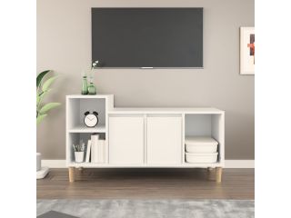 TV skříňka bílá 100x35x55 cm kompozitní dřevo