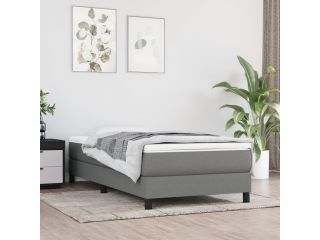 Box spring postel tmavě šedá 80 x 200 cm textil