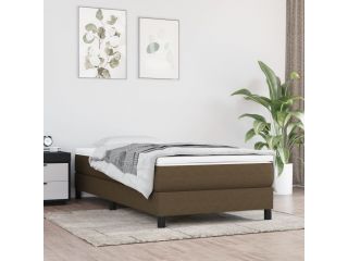 Box spring postel tmavě hnědý 80 x 200 cm textil