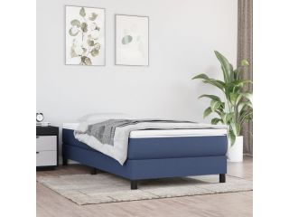 Box spring postel modrý 100 x 200 cm textil