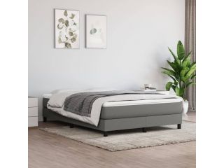 Box spring postel tmavě šedá 140x200 cm textil
