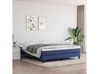 Box spring postel modrá 180 x 200 cm textil
