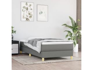 Box spring postel tmavě šedá 90x200 cm textil