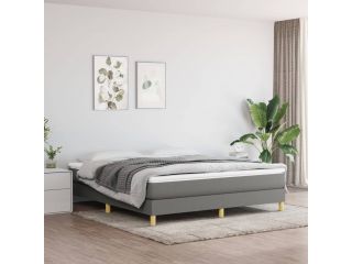 Box spring postel tmavě šedá 160x200 cm textil