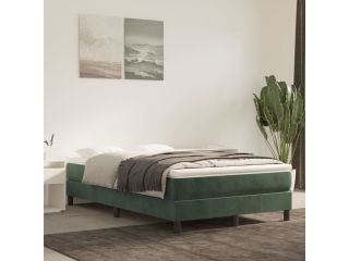 Box spring postel tmavě zelená 120 x 200 cm samet
