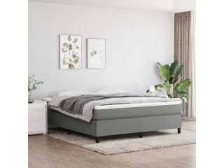 Box spring postel tmavě šedá 160x200 cm textil