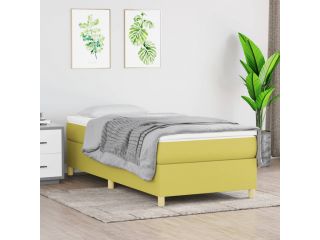 Box spring postel zelená 80 x 200 cm textil