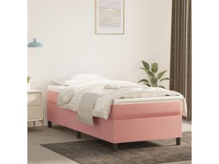 Box spring postel růžová 80 x 200 cm samet
