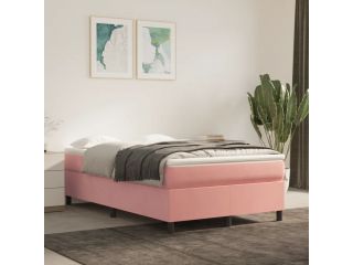 Box spring postel růžová 120 x 200 cm samet