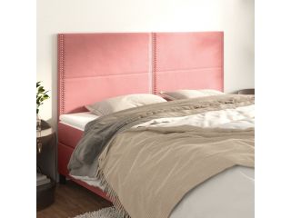 vidaXL Čelo postele 4 ks růžové 80 x 5 x 78/88 cm samet