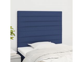 vidaXL Čelo postele 2 ks modré 80 x 5 x 78/88 cm textil