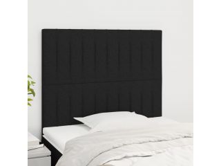 vidaXL Čelo postele 2 ks černé 80 x 5 x 78/88 cm textil