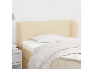 Čelo postele typu ušák krémové 103x23x78/88 cm textil