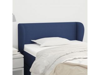 Čelo postele typu ušák modré 103x23x78/88 cm textil