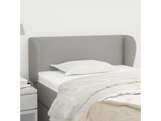 Čelo postele typu ušák světle šedé 93x23x78/88 cm textil