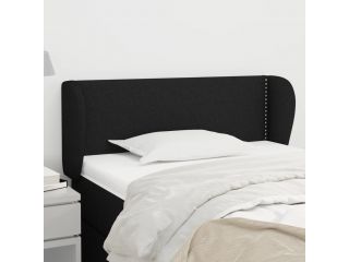 Čelo postele typu ušák černé 93x23x78/88 cm textil