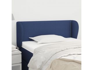 Čelo postele typu ušák modré 93x23x78/88 cm textil