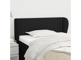 Čelo postele typu ušák černé 103x23x78/88 cm textil