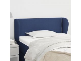 Čelo postele typu ušák modré 103x23x78/88 cm textil