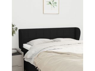 Čelo postele typu ušák černé 147x23x78/88 cm textil
