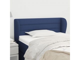 Čelo postele typu ušák modré 93x23x78/88 cm textil