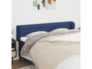 vidaXL Čelo postele typu ušák modré 183x23x78/88 cm textil
