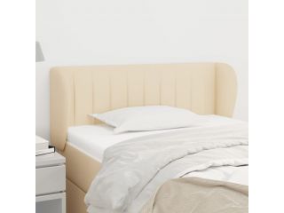 vidaXL Čelo postele typu ušák krémové 83x23x78/88 cm textil