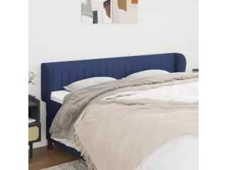 vidaXL Čelo postele typu ušák modré 163x23x78/88 cm textil